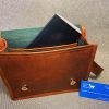 Leather Bag 9" Wide Satchel S9 Shoulder Bag iPad Mini Billy Goat Designs - Image 4
