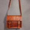 Leather Bag 9" Wide Satchel S9 Shoulder Bag iPad Mini Billy Goat Designs - Image 7