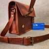 Leather Bag 9" Wide Satchel S9 Shoulder Bag iPad Mini Billy Goat Designs - Image 3