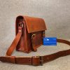 Leather Bag 9" Wide Satchel S9 Shoulder Bag iPad Mini Billy Goat Designs - Image 2