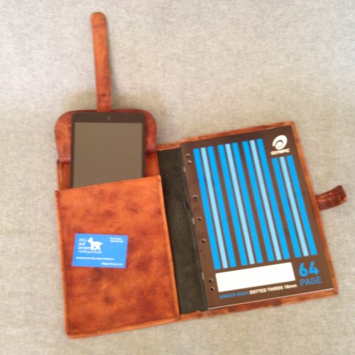 Leather Book Cover BCDA4 iPad Cover Handmade Goat Notebook Folder Compendium