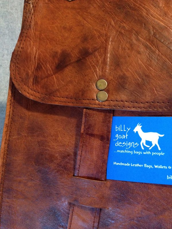 Leather Book Cover BCDA4 iPad Cover Handmade Goat Notebook Folder Compendium - Image 5