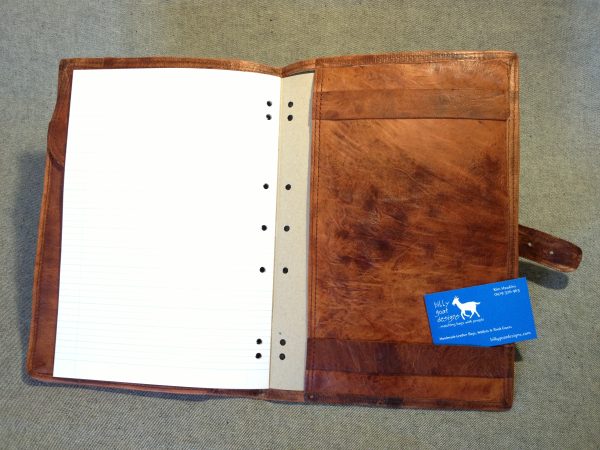 Leather Book Cover BCDA4 iPad Cover Handmade Goat Notebook Folder Compendium - Image 8