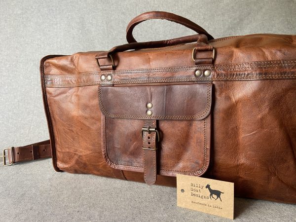 Leather Duffel / Gym / Travel Bag (52cm long) Square D21