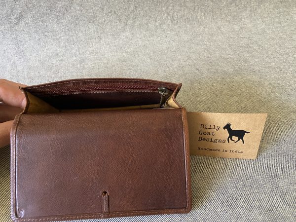 Leather Tobacco Pouch (goat leather) 50gm Handmade (T50Z/P) (Two options) - Image 8