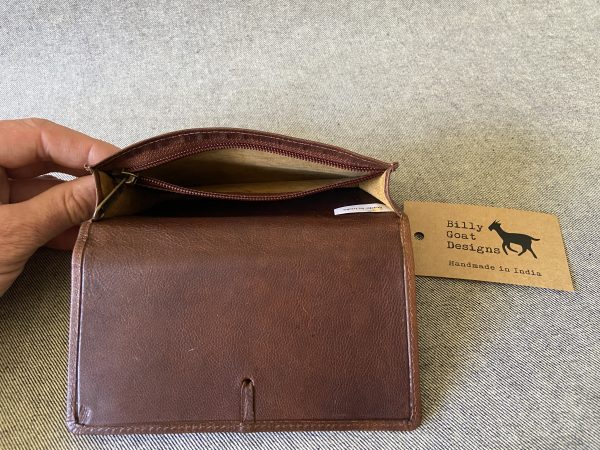 Leather Tobacco Pouch (goat leather) 50gm Handmade (T50Z/P) (Two options) - Image 9