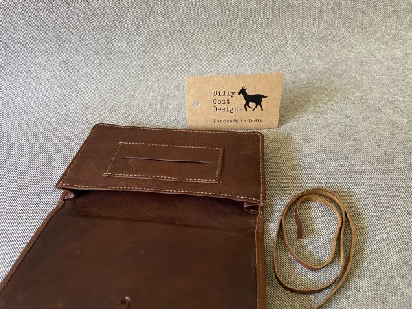Leather Tobacco Pouch (goat leather) 50gm Handmade (T50Z/P) (Two options) - Image 11