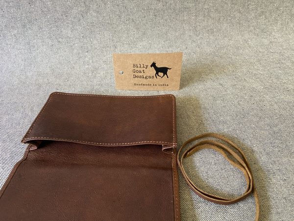 Leather Tobacco Pouch (goat leather) 50gm Handmade (T50Z/P) (Two options) - Image 12
