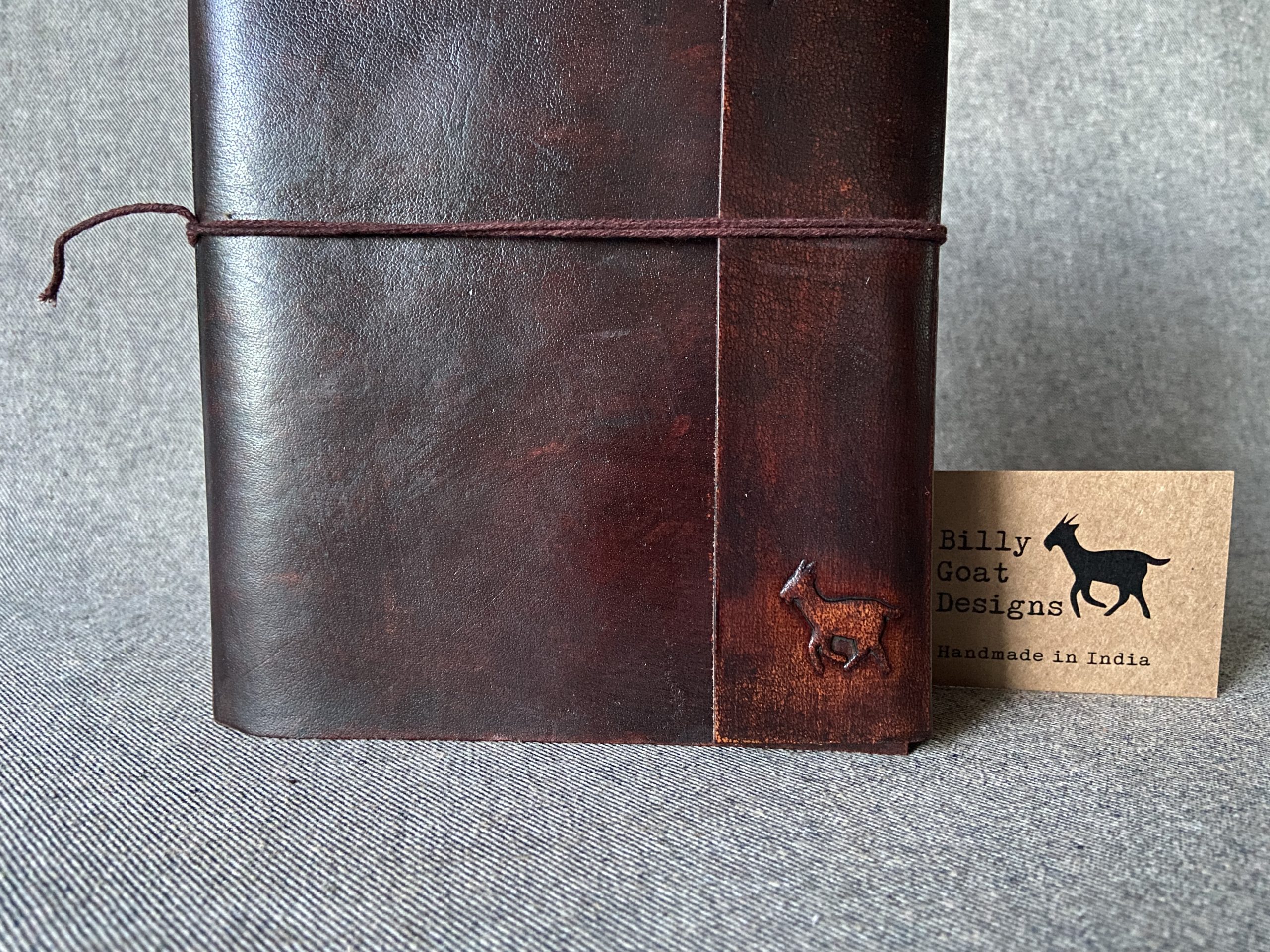 Leather Bound Notebook A5 size JA5 Journal Scrap Book Art Gift - Image 2