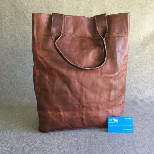 Leather Tall Tote Bag T-TOTE Laptop Shopping Shoulder Bag