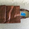 Leather Tall Tote Bag T-TOTE Laptop Shopping Shoulder Bag