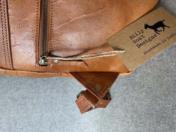 Leather Backpack 12” Tall BR12 Zip-around iPad - Image 9