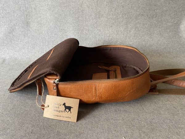 Leather Backpack 12” Tall BR12 Zip-around iPad - Image 8